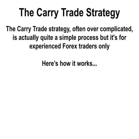 Carry Trade Strategy