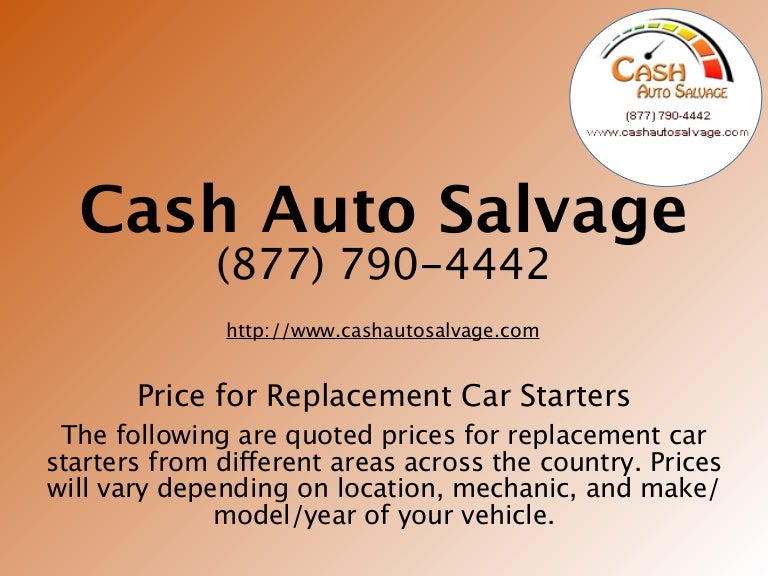Replacement Car Starter Prices