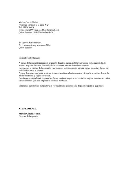 CARTA DE BIENVENIDA DE LA UNIVERSIDAD AUTONÓMA
