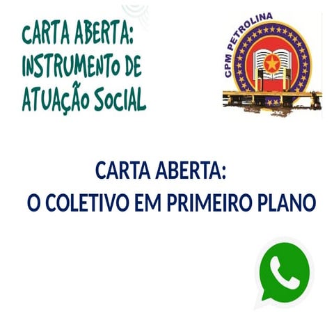 Carta Aberta Pptx Gêneros Textual Slides Pptx
