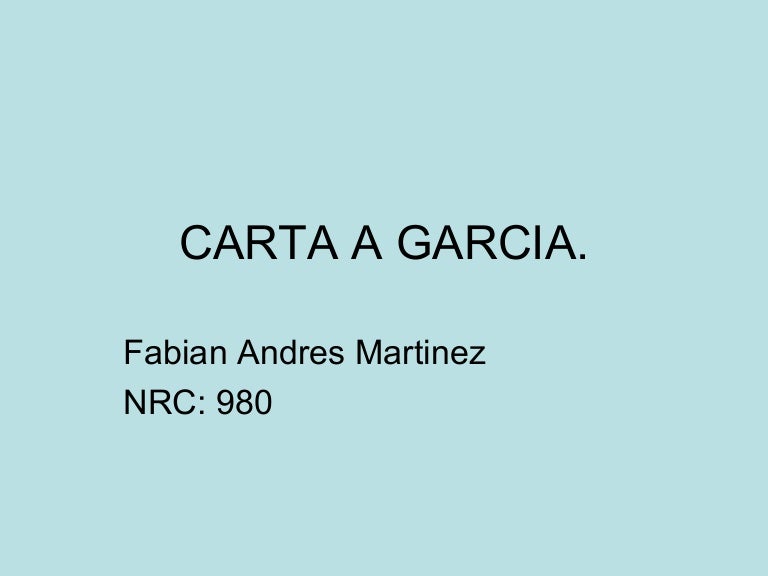 Carta a garcia