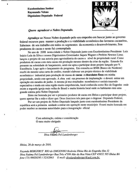 Carta de agradecimento: Obrigada às famílias barraconenses 