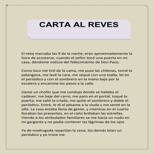 Carta al reves | DOCX