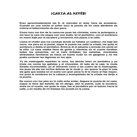 Carta al revés | DOCX