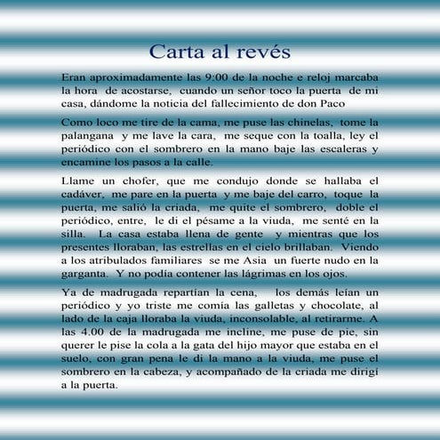 Carta al revés | DOCX