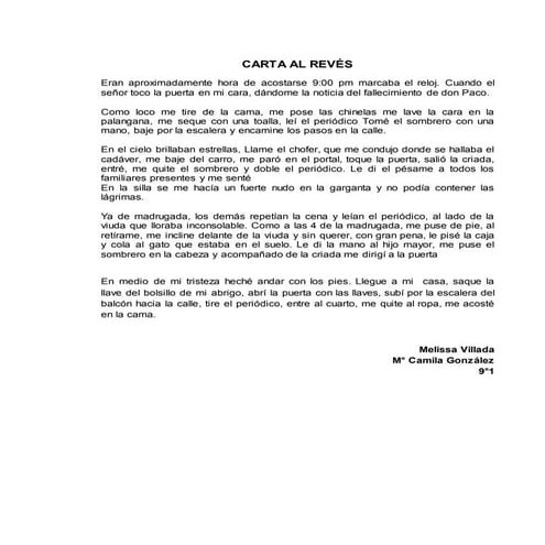 Carta al revés