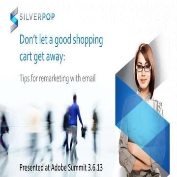 Cart abandonment email remarketing silverpop
