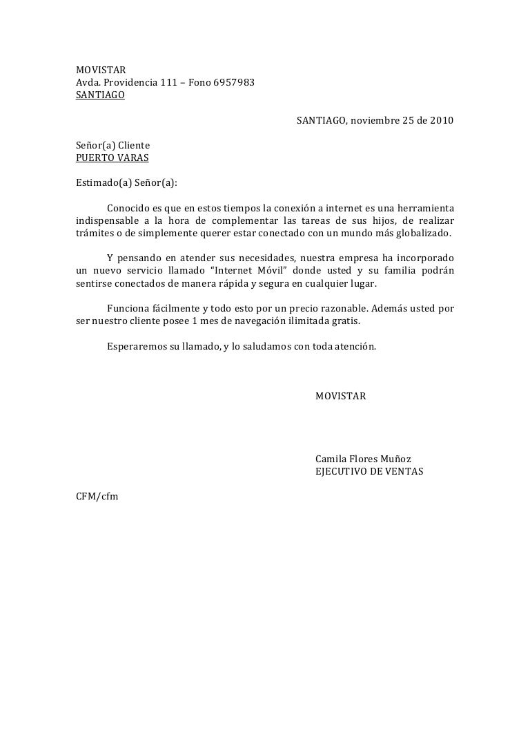 Modelo De Carta Cancelacion De Servicio Movistar