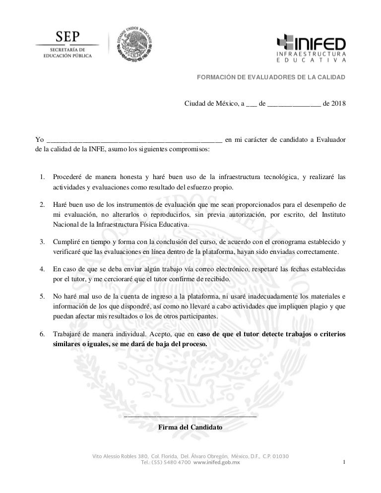 Carta Compromiso De Calidad Carta Compromiso De Calidad