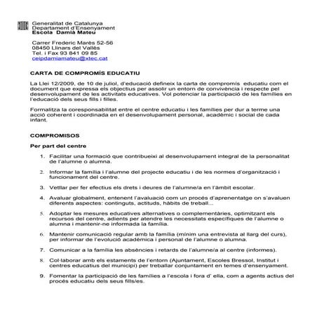 Carta compromís 2011