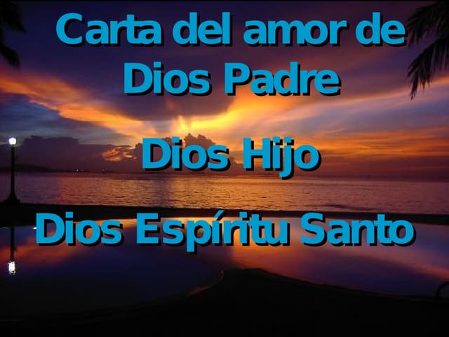 Carta de amor del Padre al Hijo 