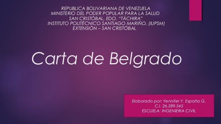 Carta de belgrado