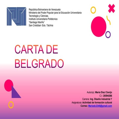 La carta de belgrado | PPTX