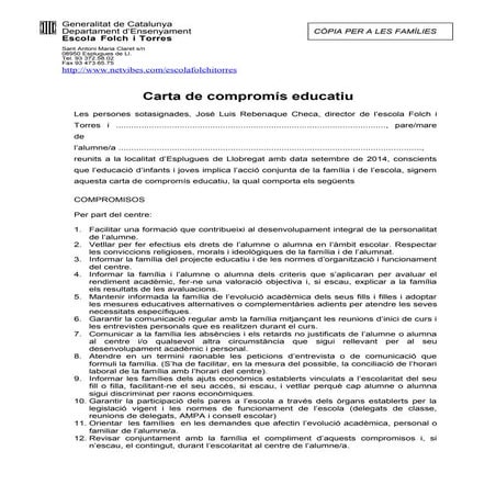 Carta de compromis copia famílies