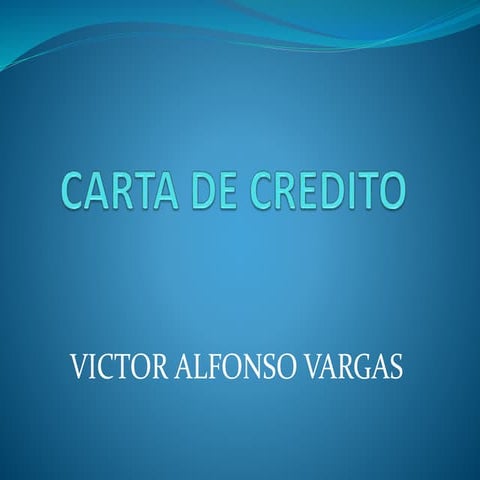 Carta de credito