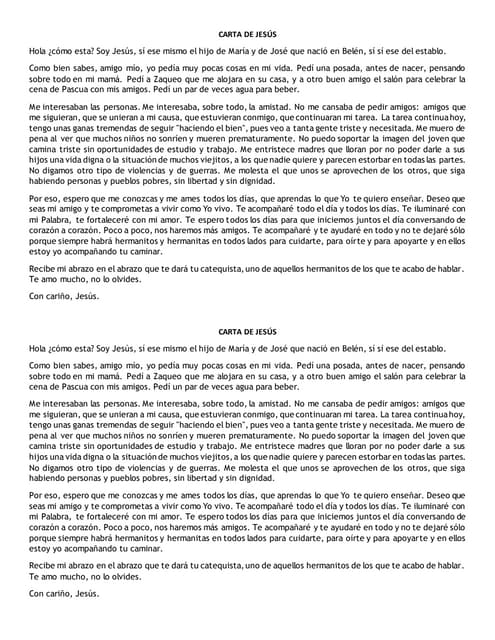 Carta de jesús