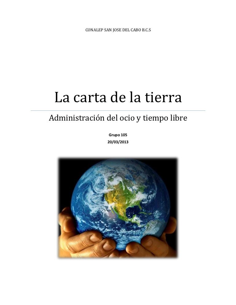Carta de la tierra!