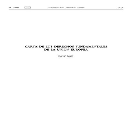 Carta de los derechos fundamentales de la Unión Europea