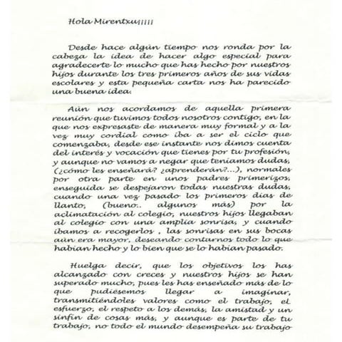 Carta de los padres