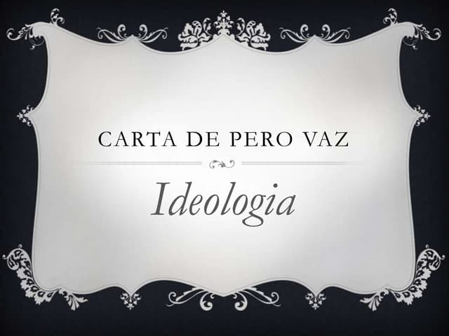 A carta de Pero Vaz de Caminha - Prof.Altair Aguilar