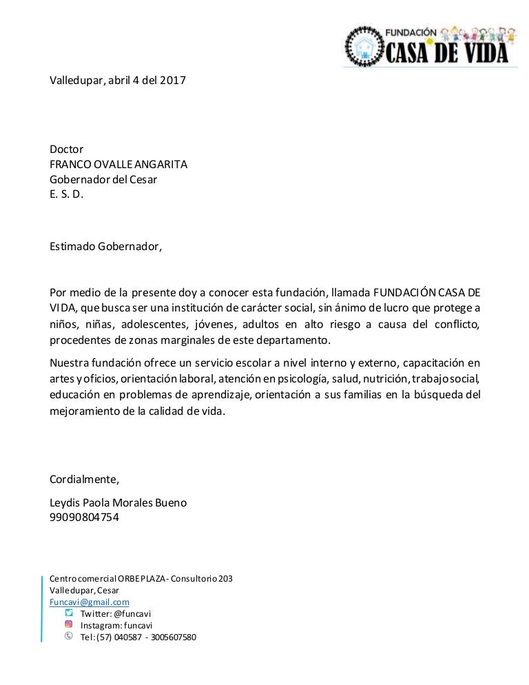 carta de presentacion carta de presentacion para un trabajo