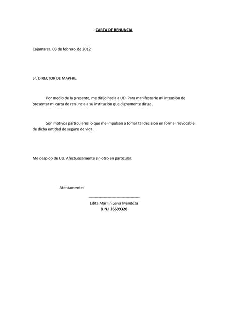 Modelo de carta de exclusion de socio Modelo de carta de exclusion de socio