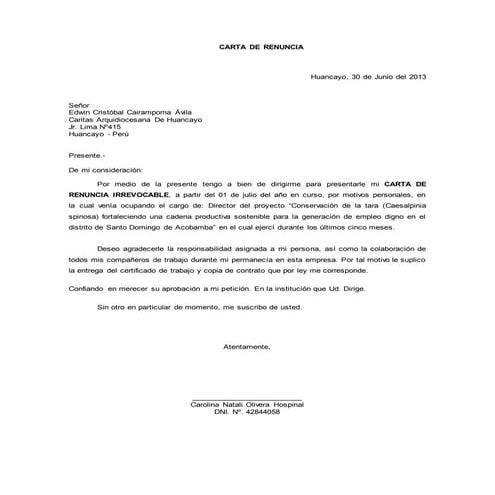 Carta de renuncia 01