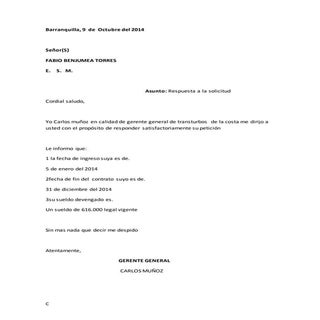 Carta de respuesta N 7