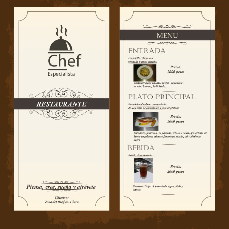 Carta de restaurante