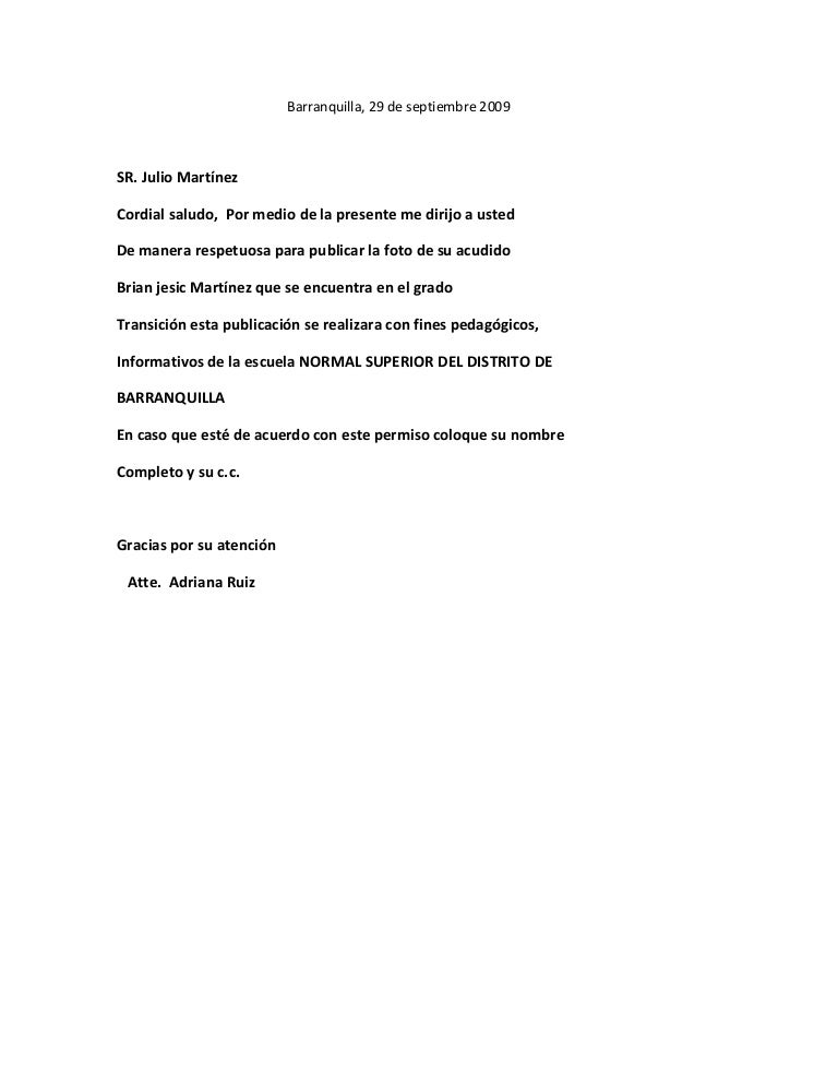 Carta De Solicitud