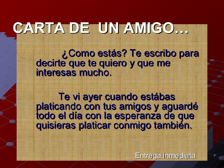 Ejemplos De Cartas Para Un Amigo Ejemplos De Cartas Para Un Amigo