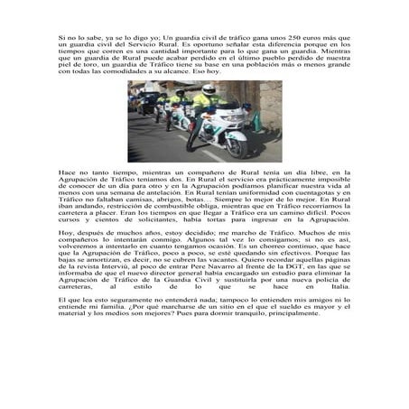Carta de un guardia civil urgente!!