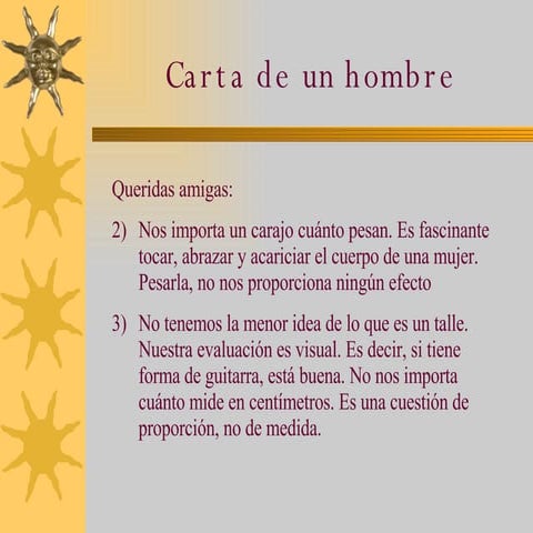 CARTA DE UN HOMBRE