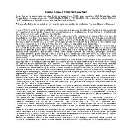 Carta Do Terceiro MilêNio