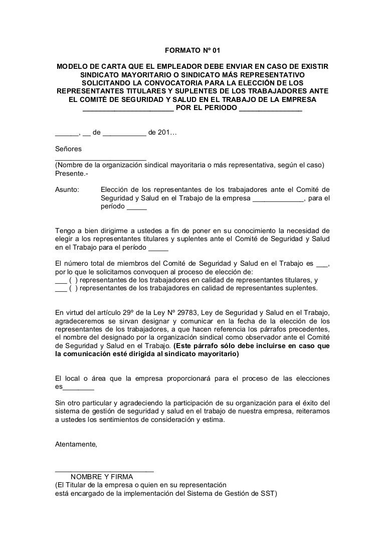 Carta empleador convocatoria
