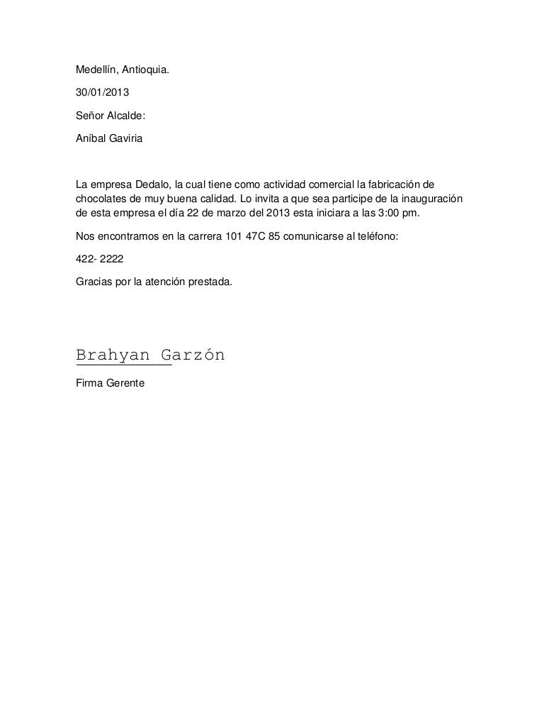 carta empresarial