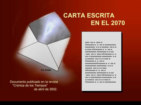 Carta Escrita En El 2070 | PPT