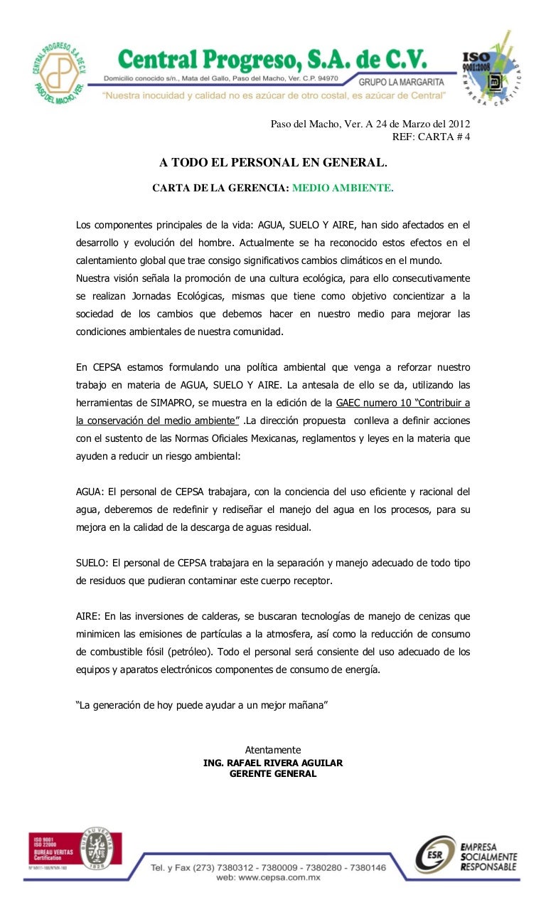 Carta gerencia 4