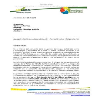 Carta IE Maltería  jornada intelige...