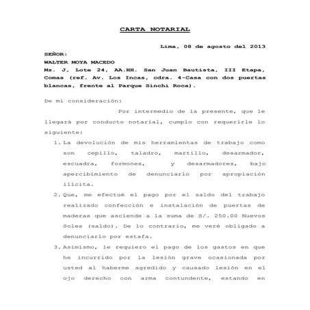 Carta notarial