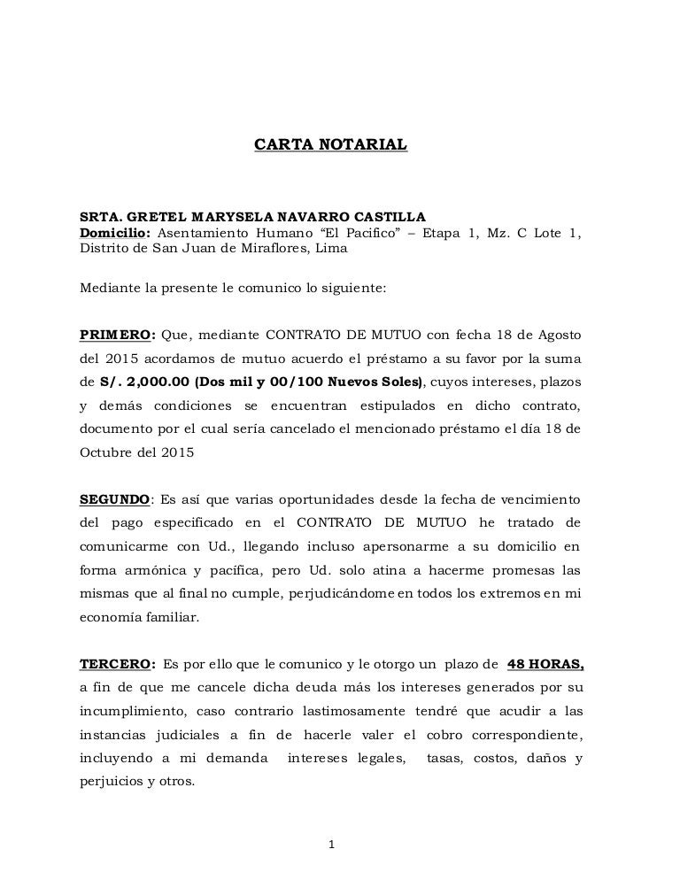 Carta notarial (suma de dinero) aquiles anaya espiritu