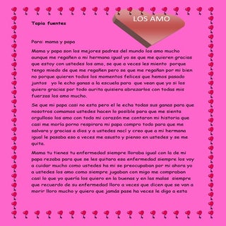 Carta para mi papa y mama