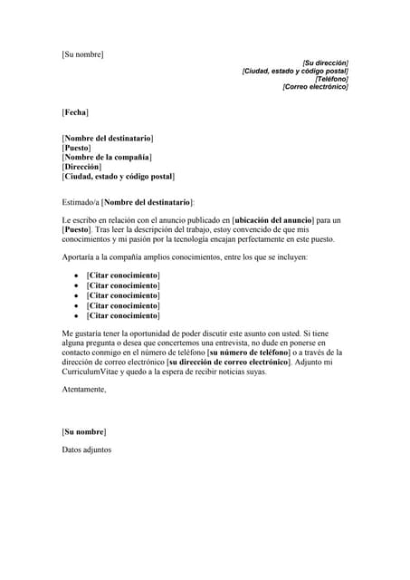 cartas de empleo tirevi fontanacountryinn com cartas de trabajo en espanol