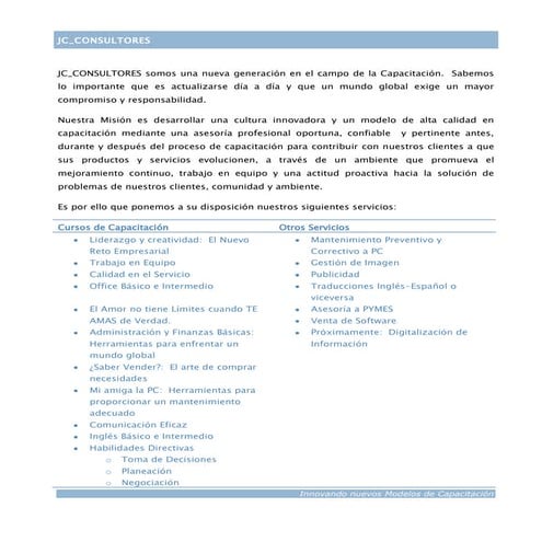Carta Presentacion Jc Consultores