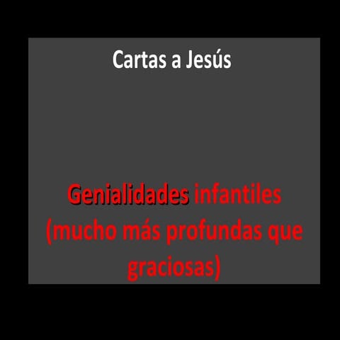 Cartas A  Jesús