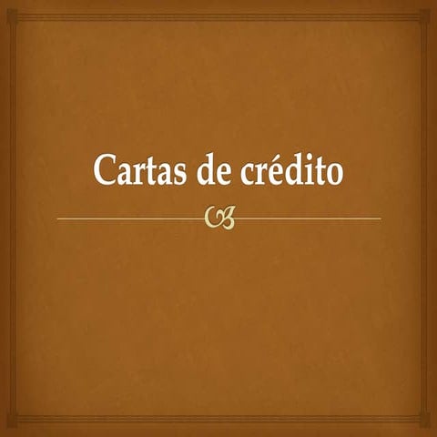 Cartas de crédito