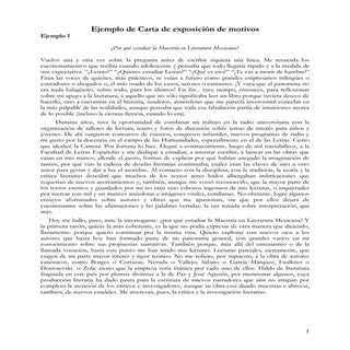 Cartas exposicion de motivos