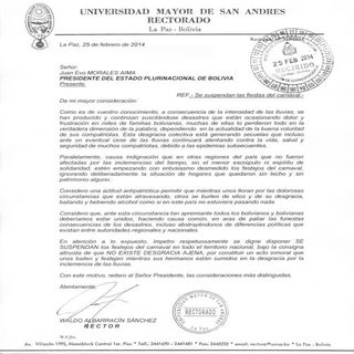 Cartas suspension de carnaval