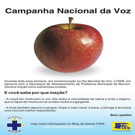 Cartaz maça saúde | PDF