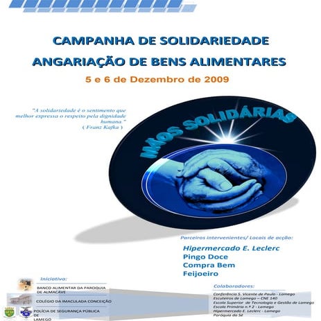 Cartaz Maos Solidarias